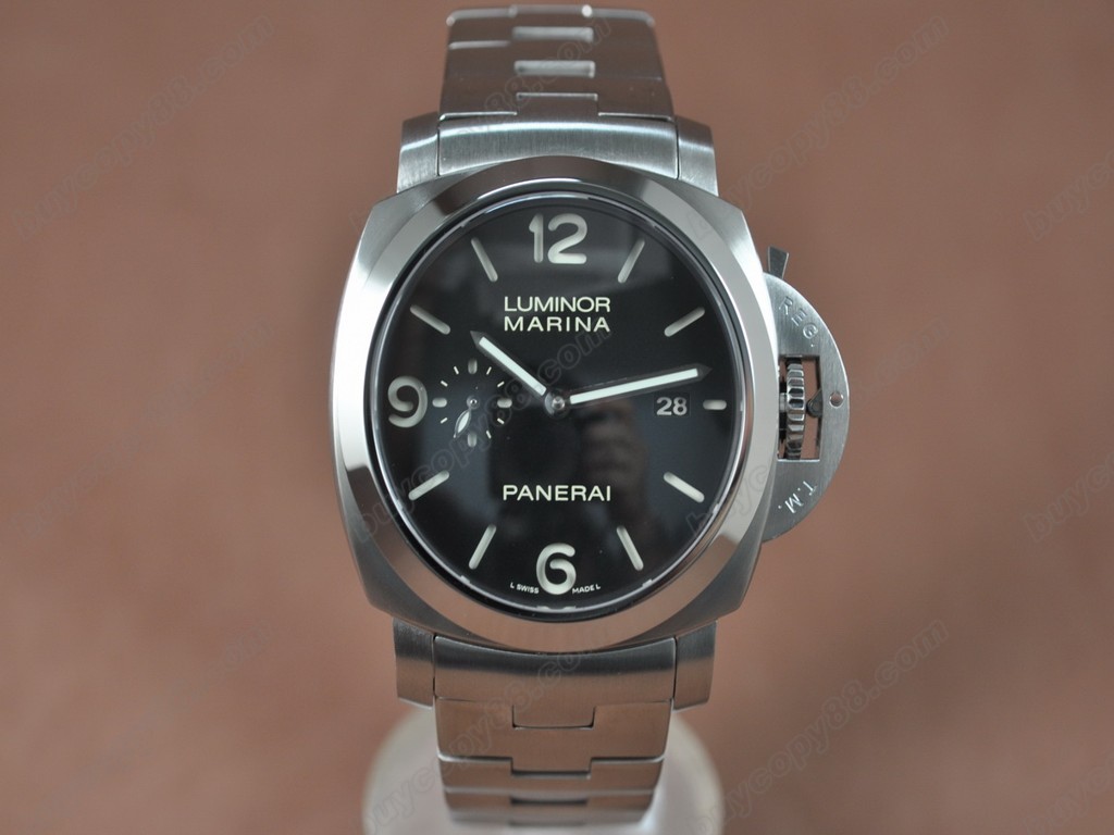 沛納海【男性用】 Luminor (Best version) SS/SS Black 44mm Asian 自動機芯搭載7