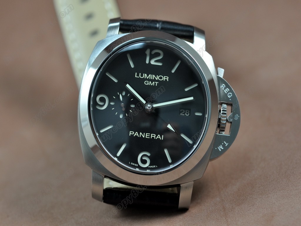 沛納海【男性用】Luminor GMT(Best version) SS/LE Black 44mm Asian 自動機芯搭載3