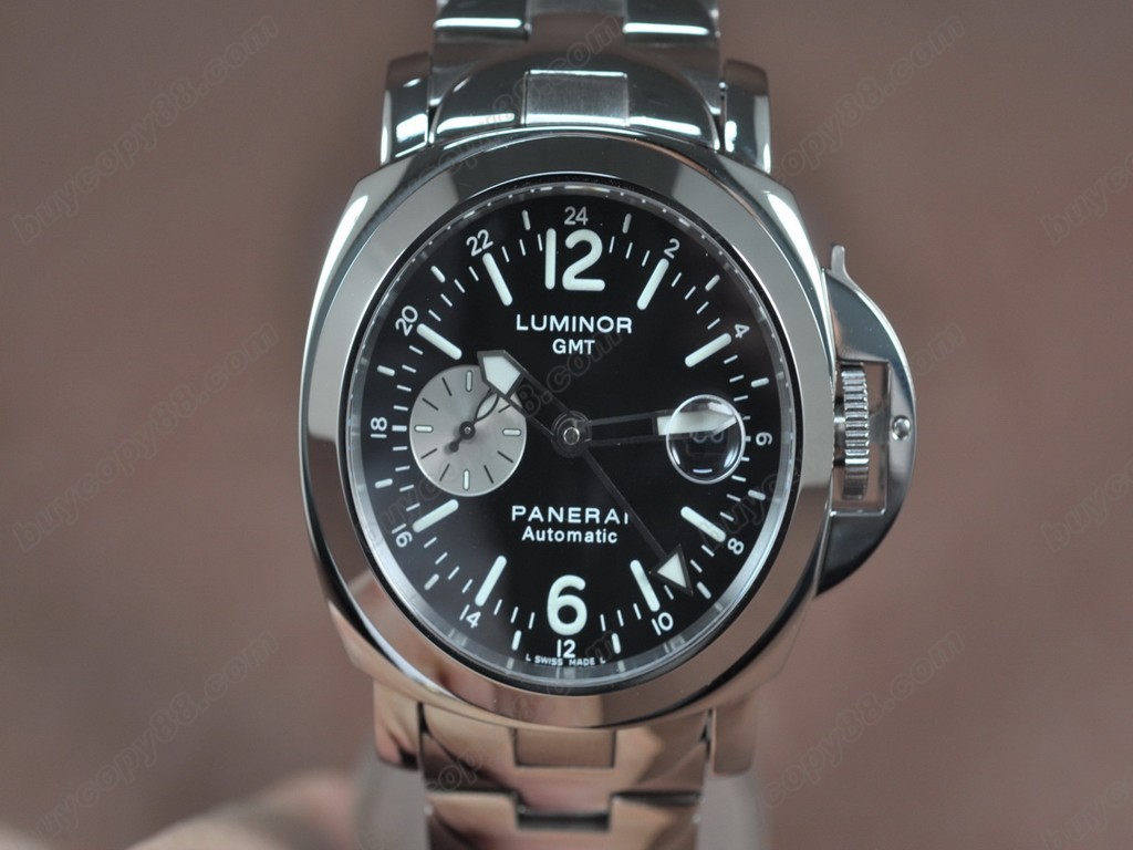 沛納海【男性用】 Marina GMT SS/LE Black Dial Asia7750自動機芯搭載4