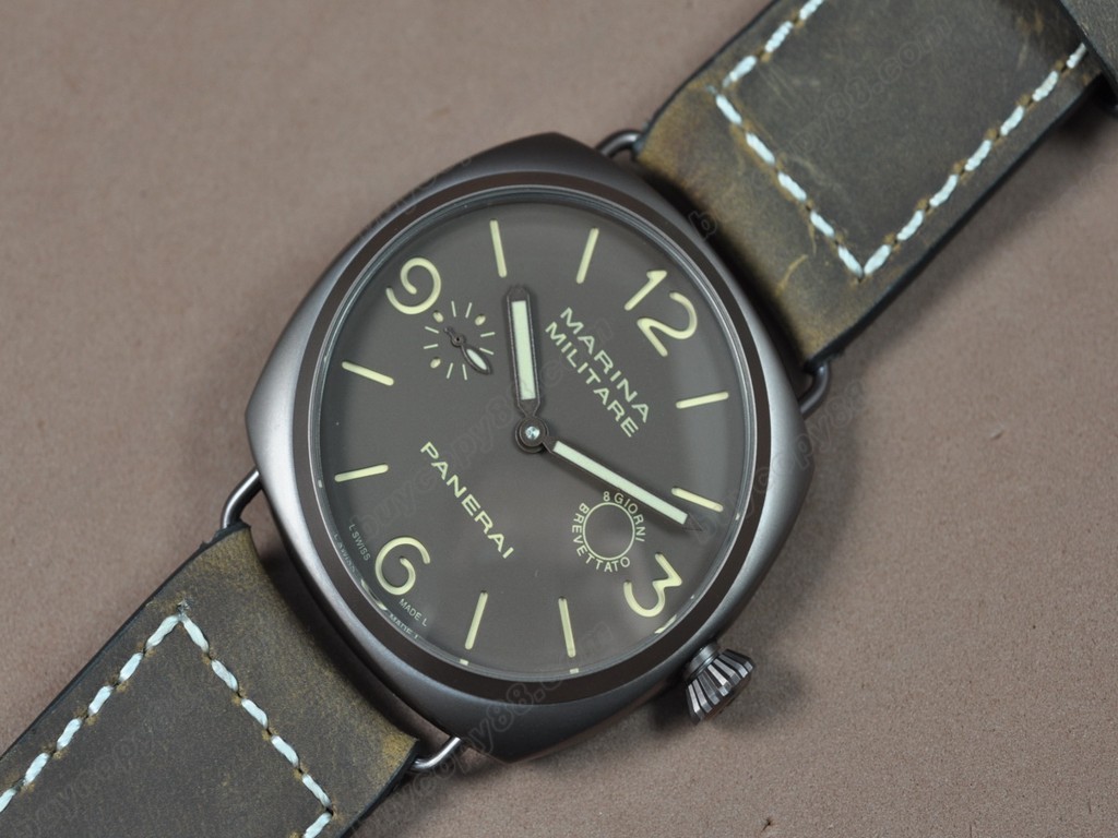 沛納海【男性用】Luminor Marina 47mm Brown case A-6497 手上鏈搭載4