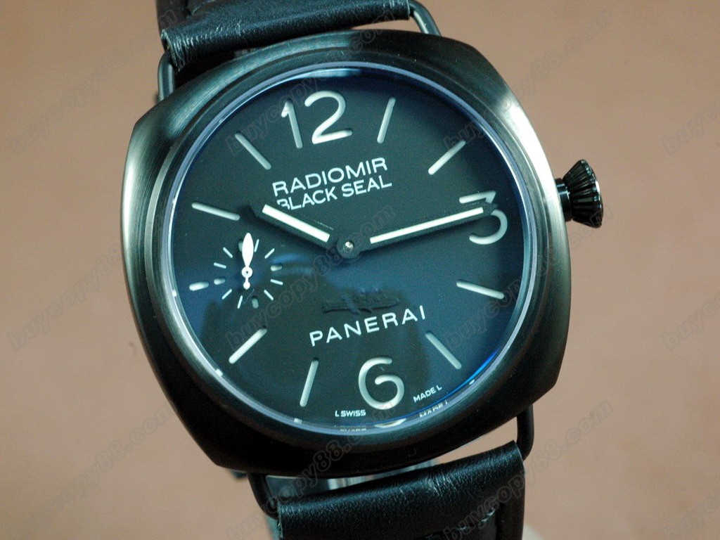 沛納海【男性用】Pam 292 PVD/LE Black Dial Asian Unitas 6947 手上鏈搭載10