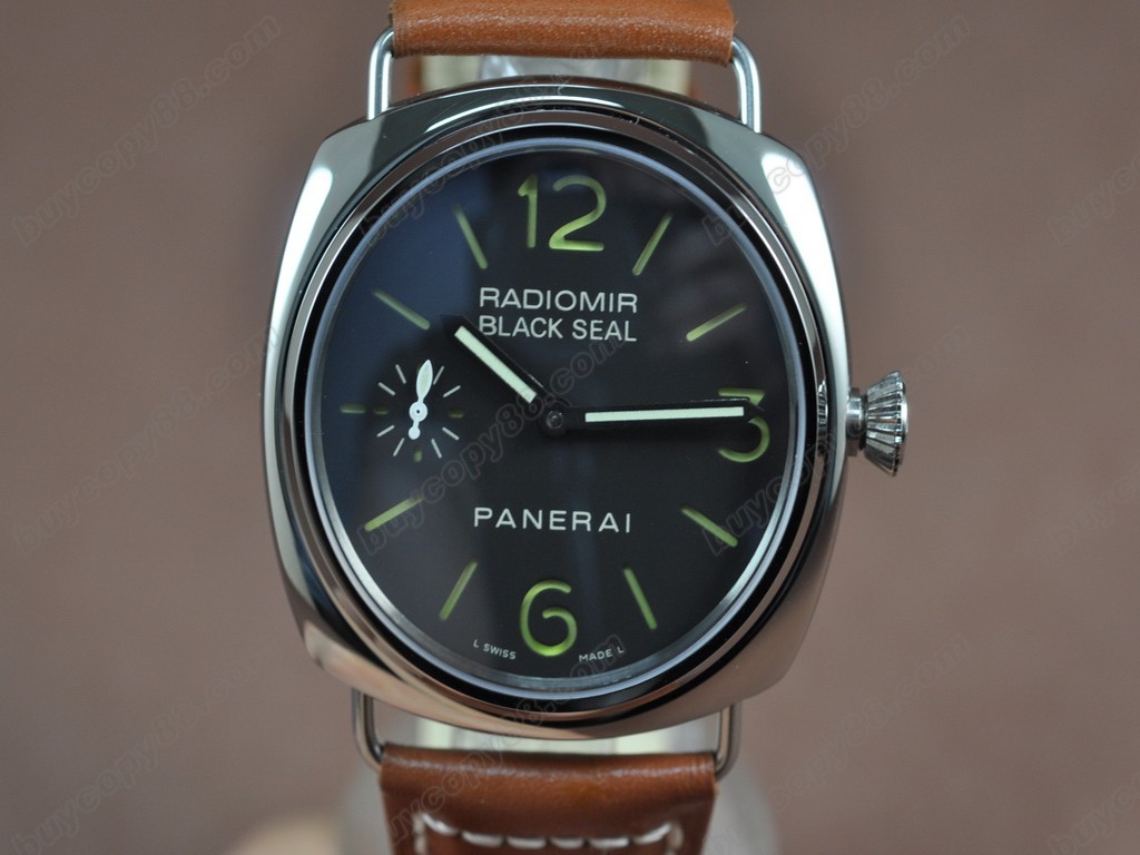 沛納海【男性用】Pam 183H Black Seal H Serise Swiss Unitas 手上鏈搭載3