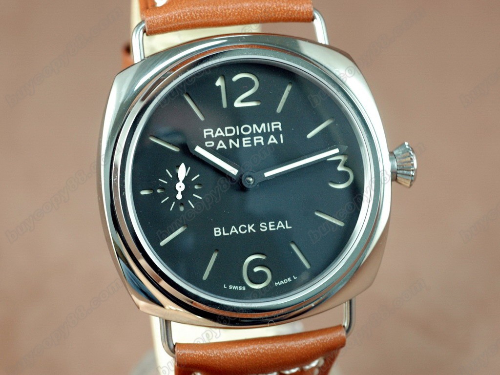 沛納海【男性用】Radiomir SS/LE Black Dial Asian 6497手上鏈搭載2