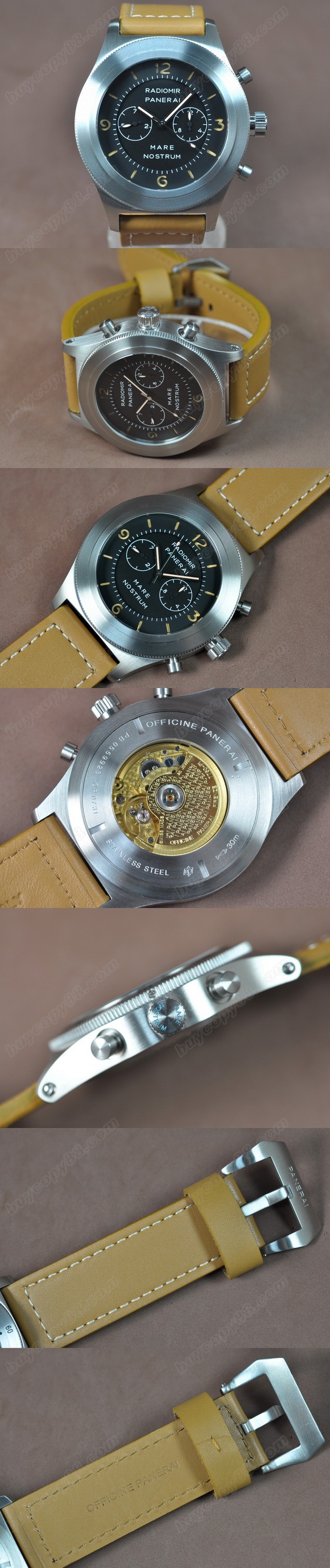  沛納海 Watches Radiomir 52mm SS/LE 黑 文字盤 亞洲 自動機芯 搭 載   0
