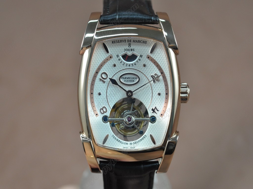 帕瑪強尼【男性用】 Kalpagraph Power Reserve RG/LE White Flying Tourbillon 手上鏈搭載0