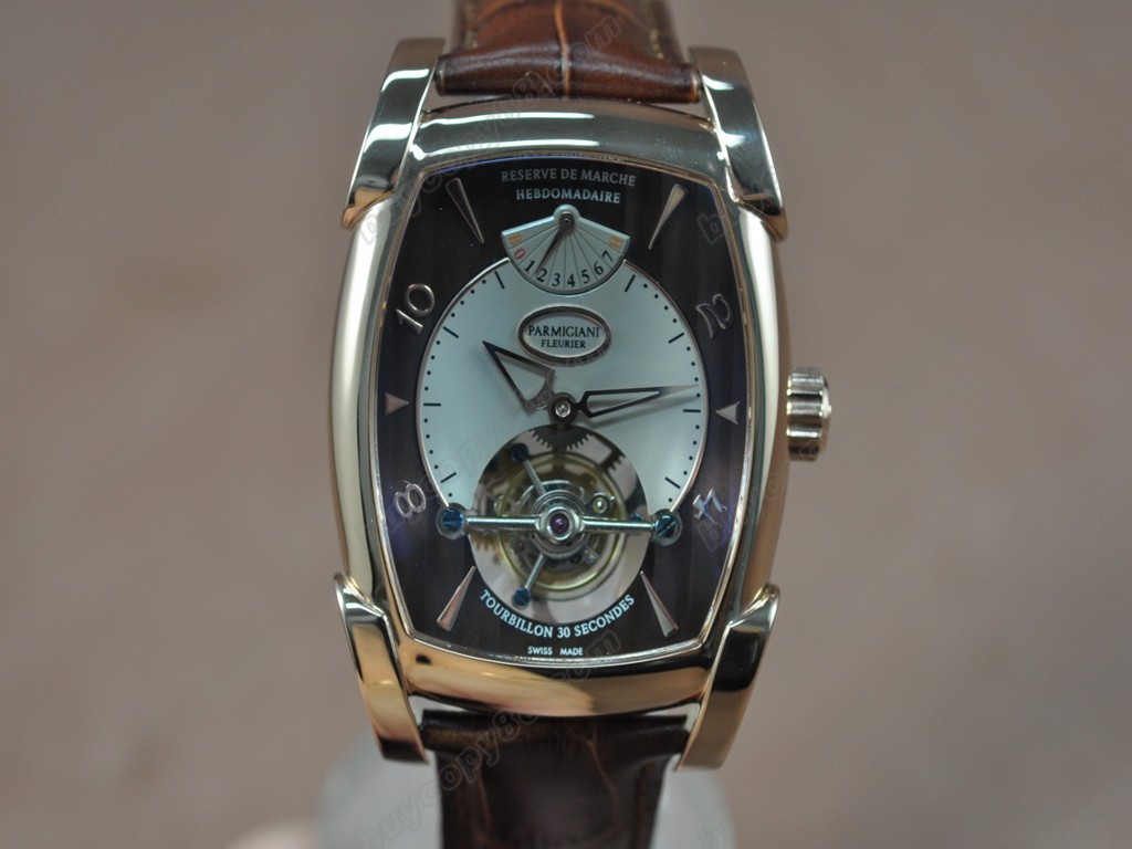 帕瑪強尼【男性用】 Kalpagraph Power Reserve RG/LE Brown/White  Flying Tourbillon 手上鏈搭載0