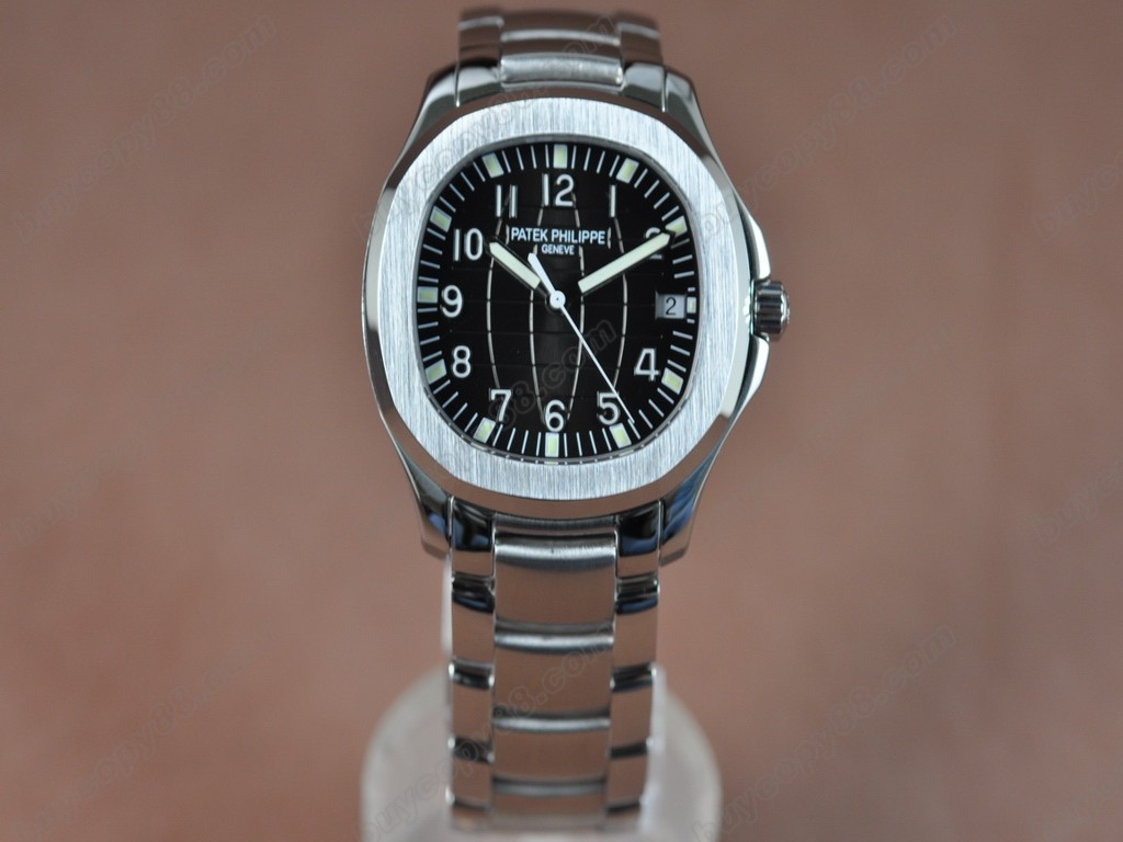 百達翡麗【男性用】 Aquanaut Jumbo SS/SS Black Swiss Eta 2824-2自動機芯搭載0