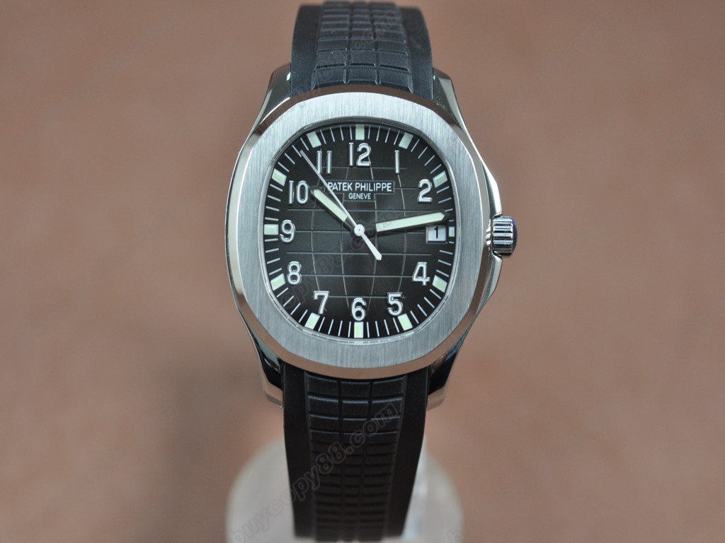 百達翡麗【男性用】 Aquanaut Jumbo SS/RU Black Swiss Eta 2824-2自動機芯搭載0