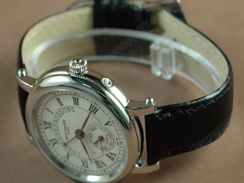 百達翡麗【男性用】Calastrava Classic SS Case White Dial Black Strap Japan自動機芯搭載3