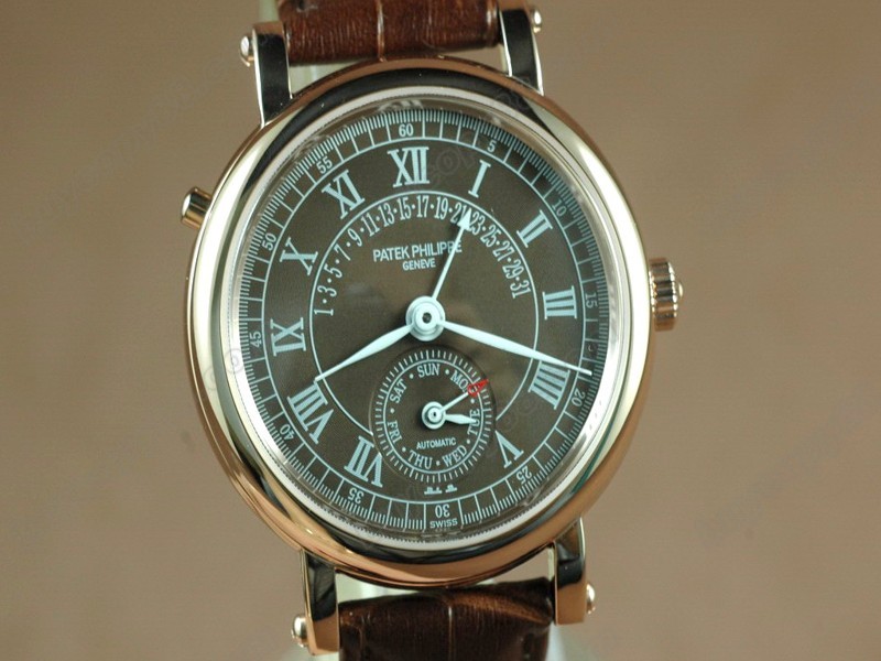 百達翡麗【男性用】 Calastrava Classic RG Case Brown Dial Brown Strap Japan 自動機芯搭載2