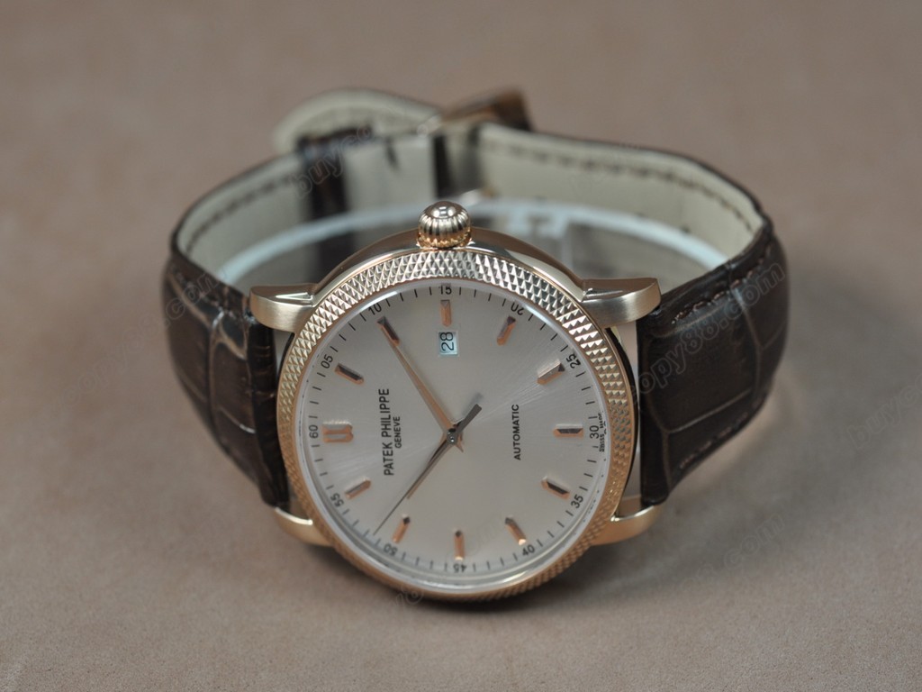 百達翡麗【男性用】Calastrava RG/LE Silver White dial A-2824-2 自動機芯搭載1