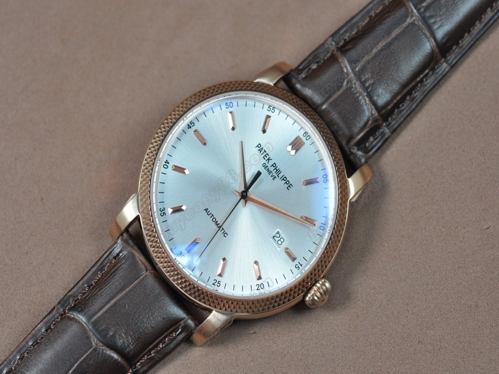 百達翡麗【男性用】Calastrava RG/LE Silver White dial A-2824-2 自動機芯搭載2