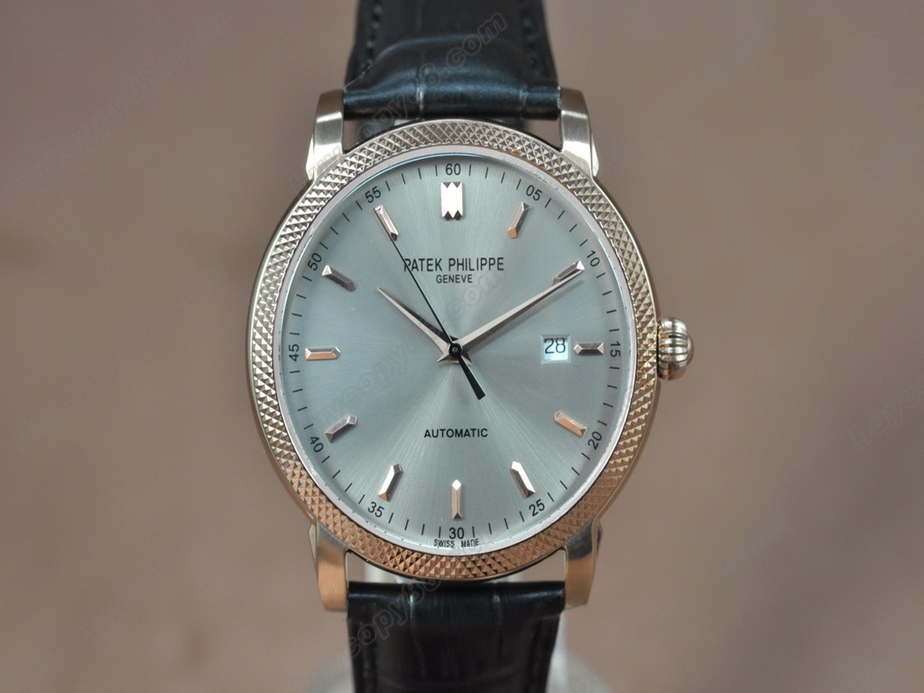 百達翡麗【男性用】Calastrava RG/LE Metal Grey dial A-2824-2 自動機芯搭載0