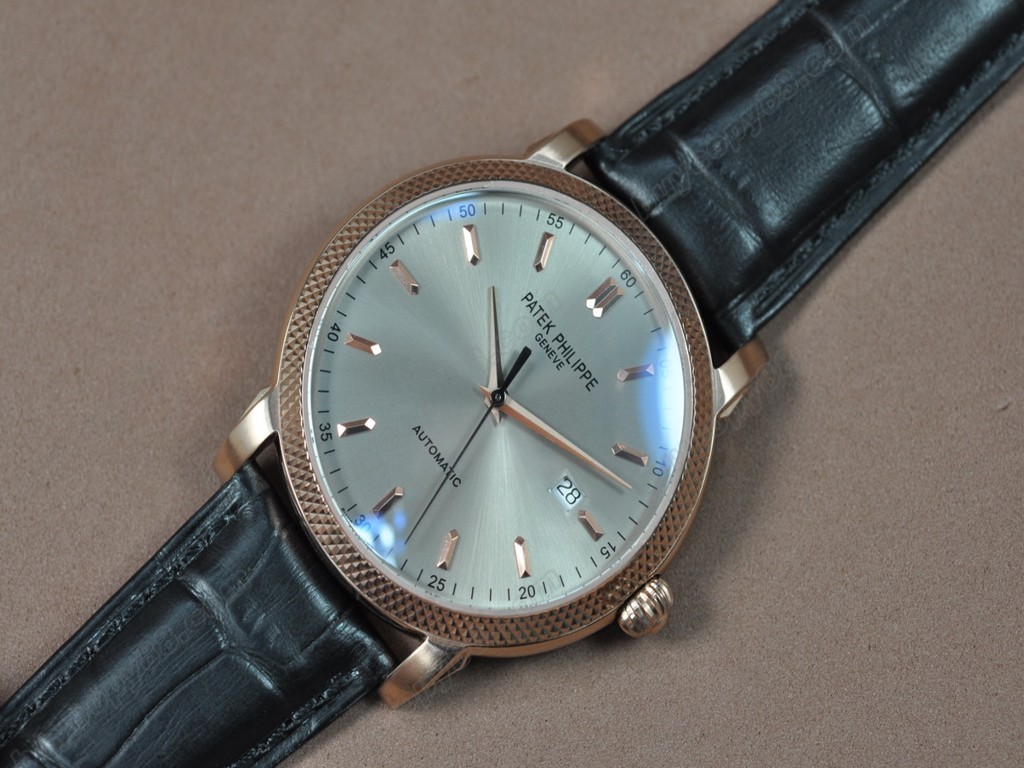 百達翡麗【男性用】Calastrava RG/LE Metal Grey dial A-2824-2 自動機芯搭載2