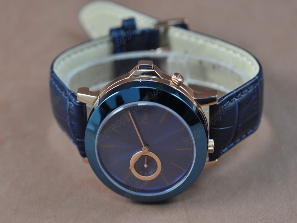 伯爵錶【男性用】Double sided RG/LE Blue/Blue Dial Swiss Swiss石英機芯搭載2