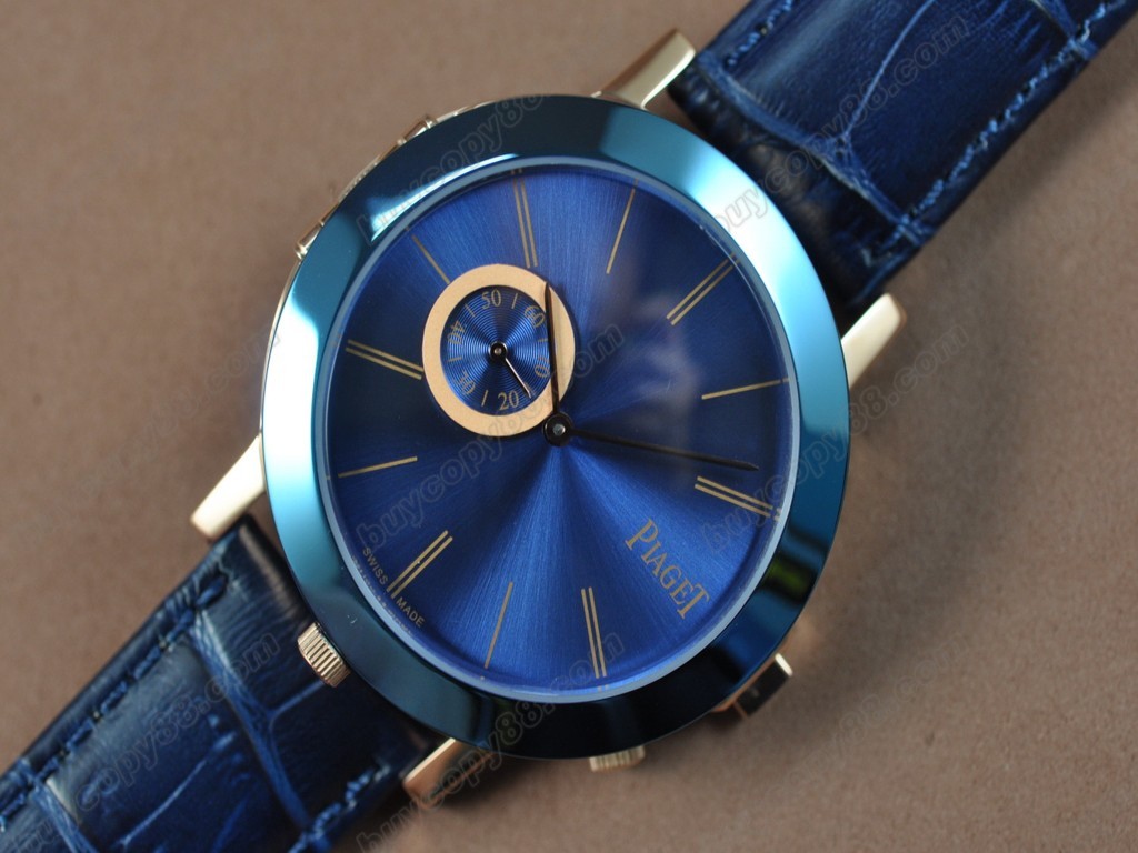 伯爵錶【男性用】Double sided RG/LE Blue/Blue Dial Swiss Swiss石英機芯搭載3