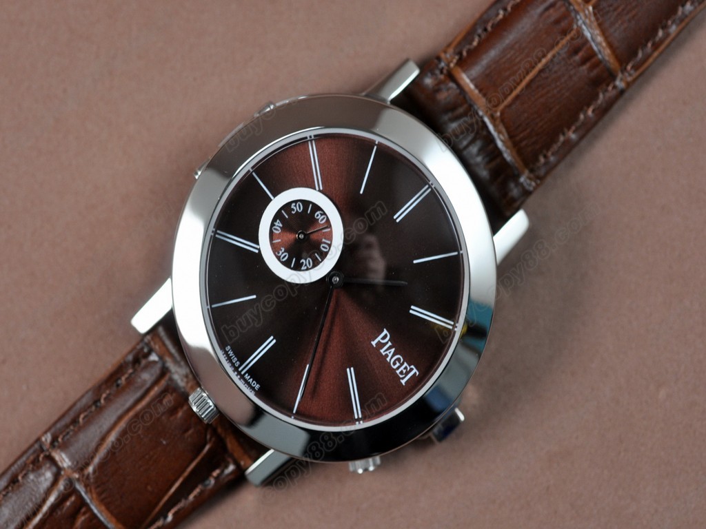 伯爵錶【男性用】Double sided SS/LE Brown/Silver Dial Swiss 石英機芯搭載0