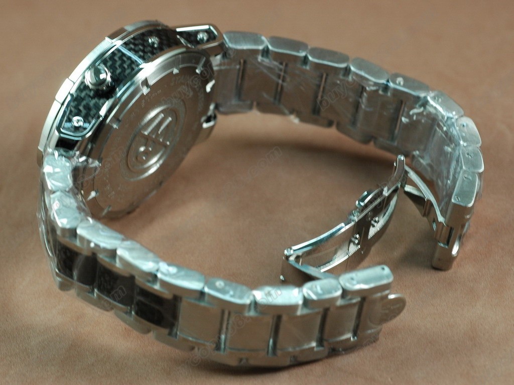 雷蒙威【男性用】  RWsport SS/Carbon Fiber Black Chronograph Asian7750自動機芯搭載4