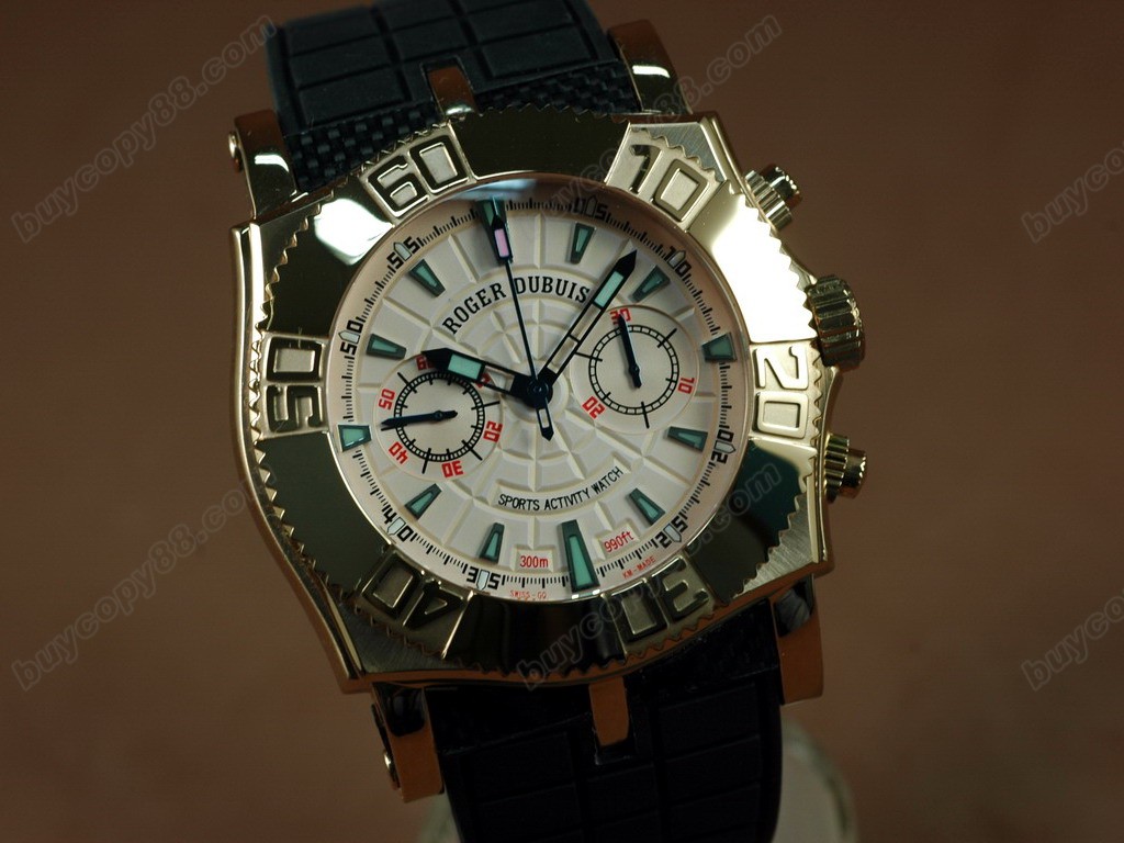 豪爵錶【男性用】Easy Diver Chrono (Updated) RG/RU Gold Manual 手上鏈搭載 0