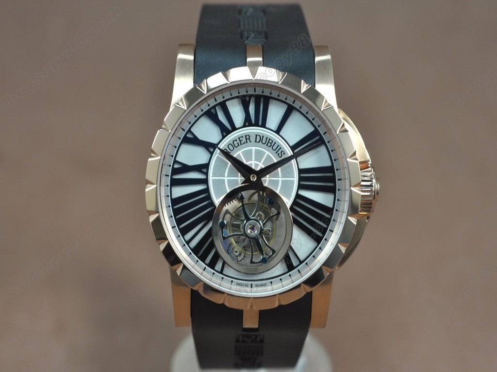 豪爵錶【男性用】 Excalibur Tourbillon RG/RU White dial Asian Manual 手上鏈搭載0