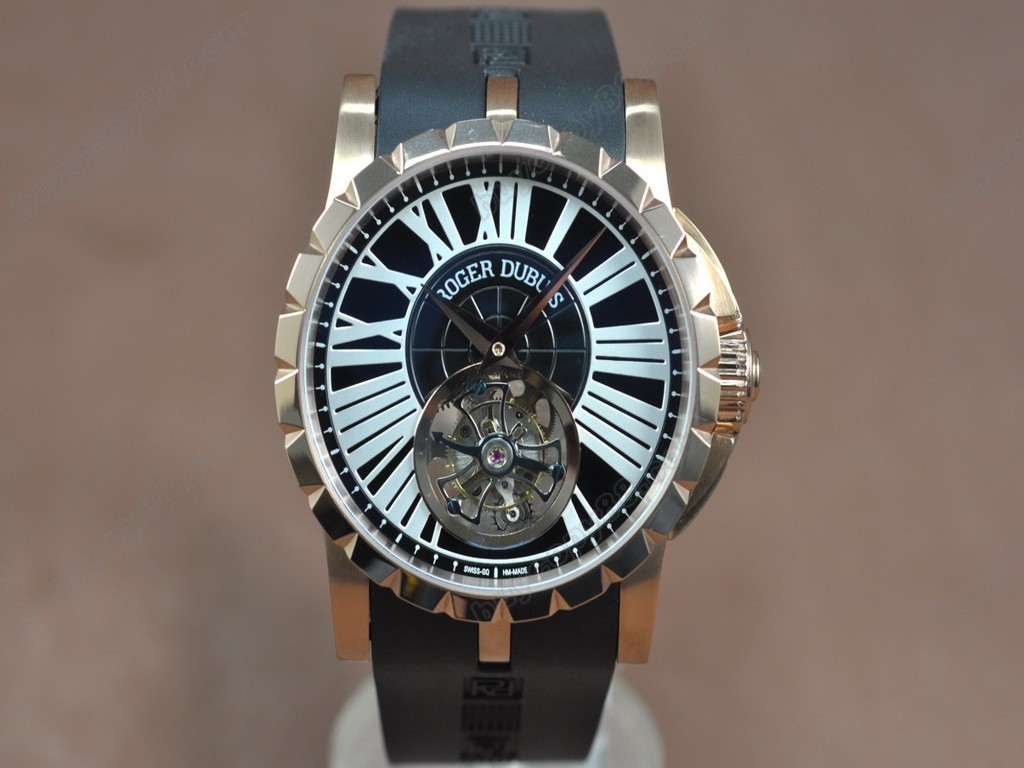 豪爵錶【男性用】 Excalibur Tourbillon RG/RU Black dial Asian Manual 手上鏈搭載0