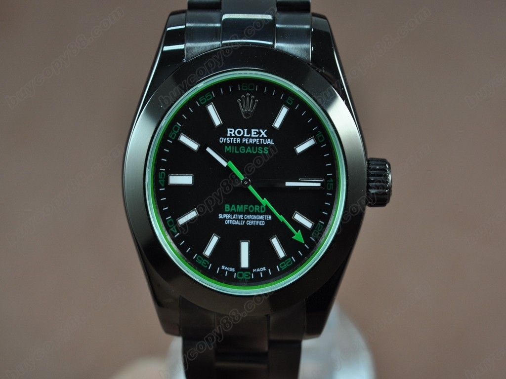 勞力士 Pro Hunter Milguass Blk(Green Sapphire)綠玻璃4
