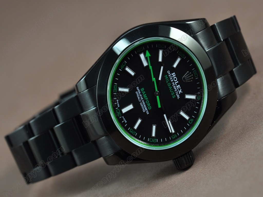 勞力士 Pro Hunter Milguass Blk(Green Sapphire)綠玻璃3