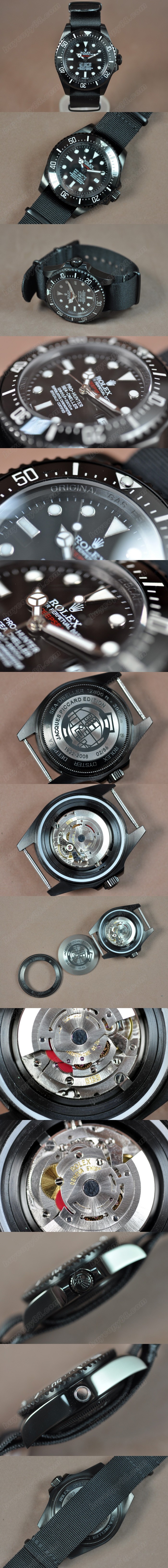 勞力士 Rolex Deepsea Blalck PVD Strip Nato Strap A-3135 自動機芯搭載0