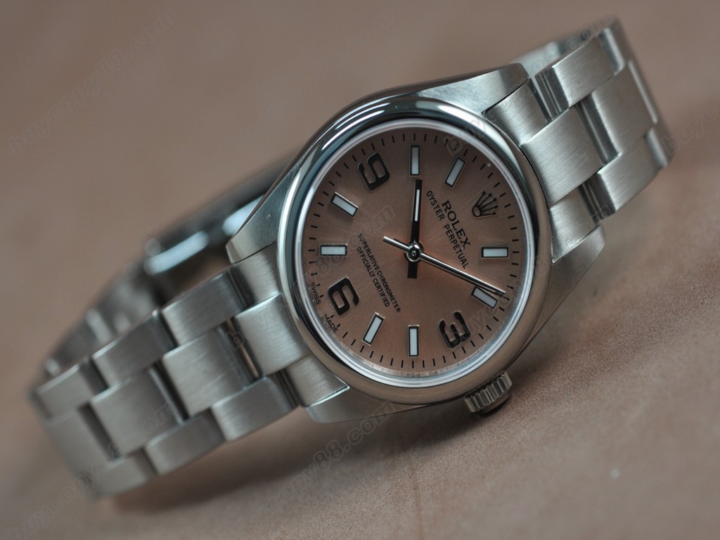 勞力士【女性用】Oyster 25mm SS White Swiss Eta 2671-2 自動機芯搭載2