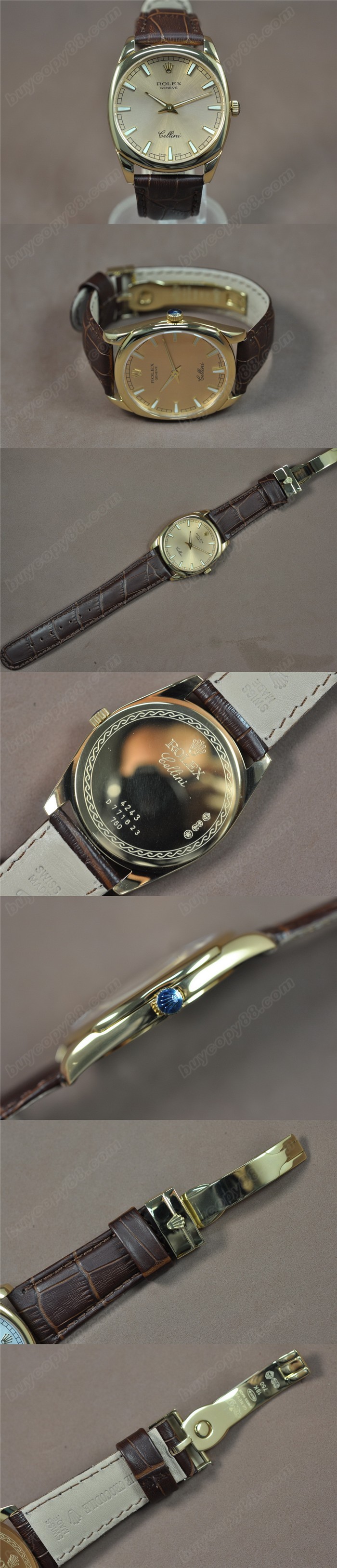 勞力士ROLEX Cellini 38mm YG/LE Ronda-762 石英機芯0