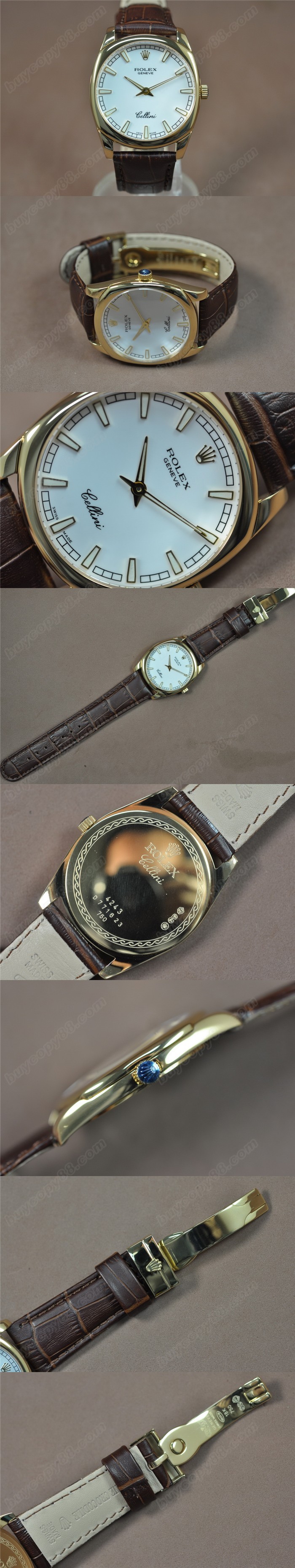 勞力士ROLEX Cellini 38mm YG/LE Ronda-762 石英機芯0
