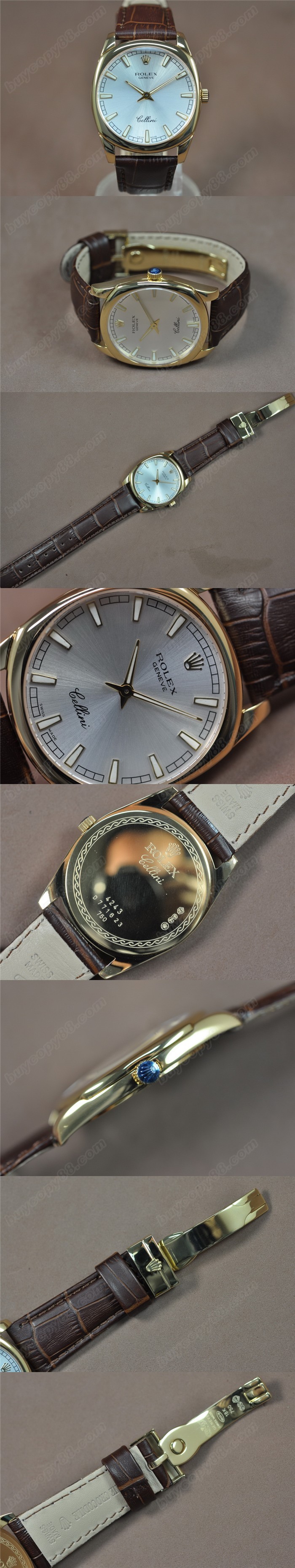 勞力士ROLEX Cellini 38mm YG/LE Ronda-762 石英機芯0