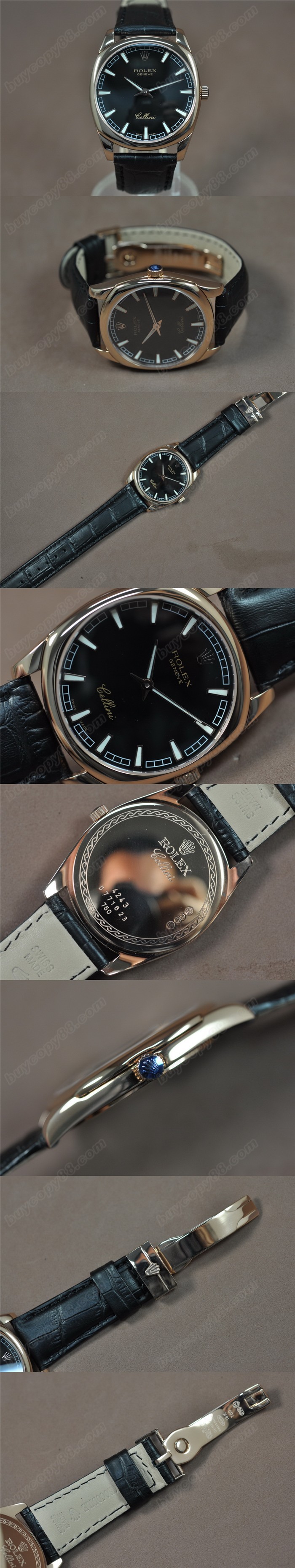 勞力士ROLEX Cellini 38mm 玫瑰金/LE Rose gold dial Ronda-762 石英機芯0