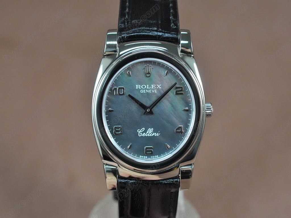 勞力士【男女兼用】Cellini 36mm SS/LE Metal grey dial Ronda 762 石英機芯搭載9