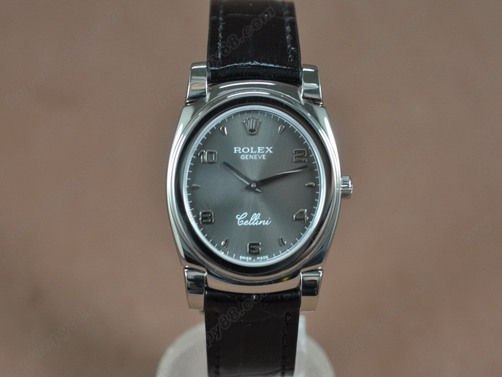 勞力士【男女兼用】 Cellini 36mm SS/LE Metal grey dial Ronda 762 石英機芯搭載10