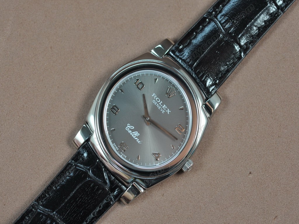 勞力士【男女兼用】 Cellini 36mm SS/LE Metal grey dial Ronda 762 石英機芯搭載7