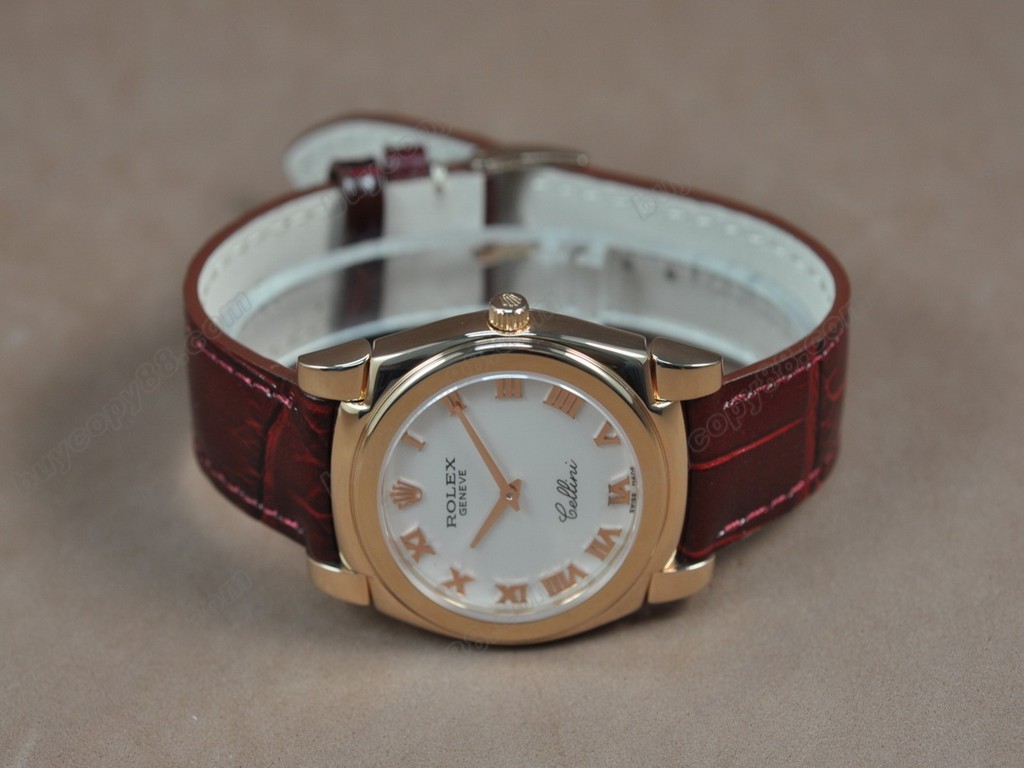 勞力士【男女兼用】 Cellini 36mm RG/LE Pearl blue dial Ronda 762石英機芯搭載2
