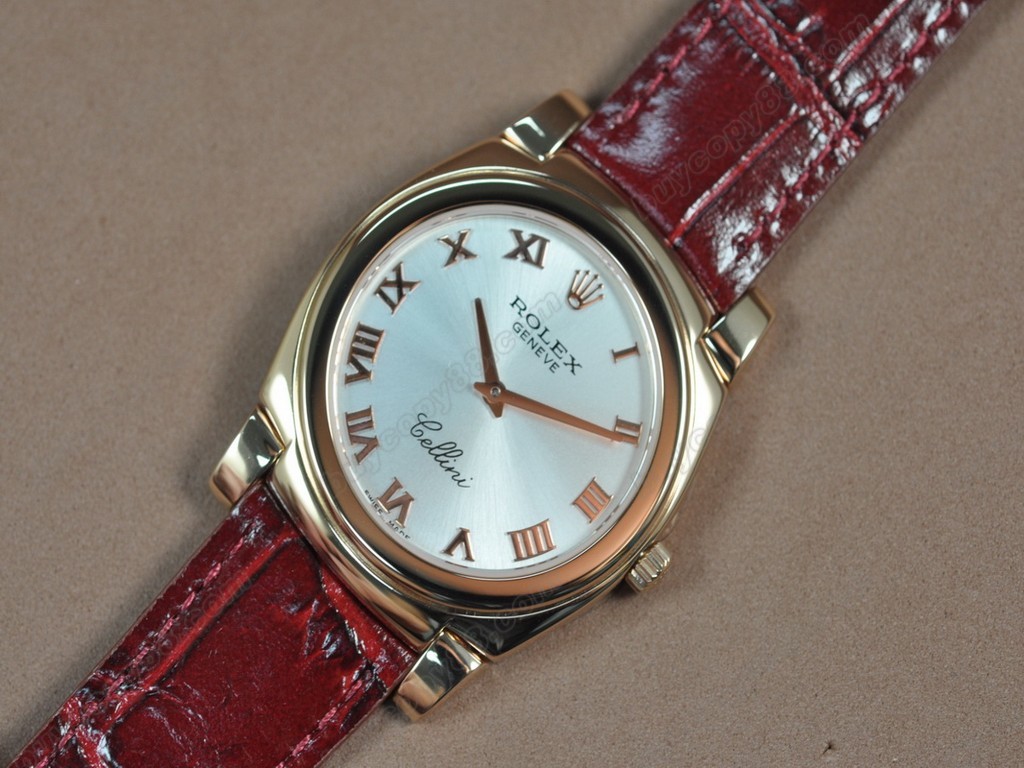 勞力士【男女兼用】 Cellini 36mm RG/LE Pearl blue dial Ronda 762石英機芯搭載2