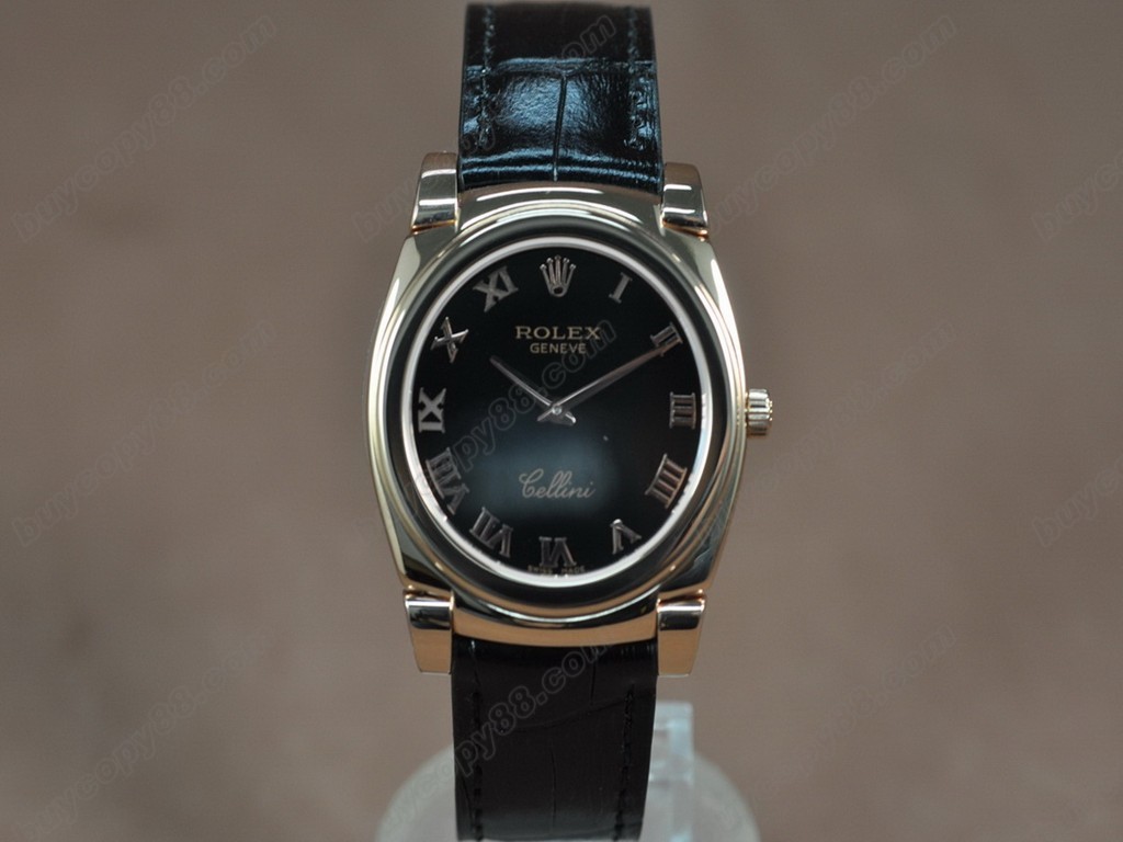 勞力士【男女兼用】 Cellini 36mm RG/LE Pearl blue dial Ronda 762 石英機芯搭載10