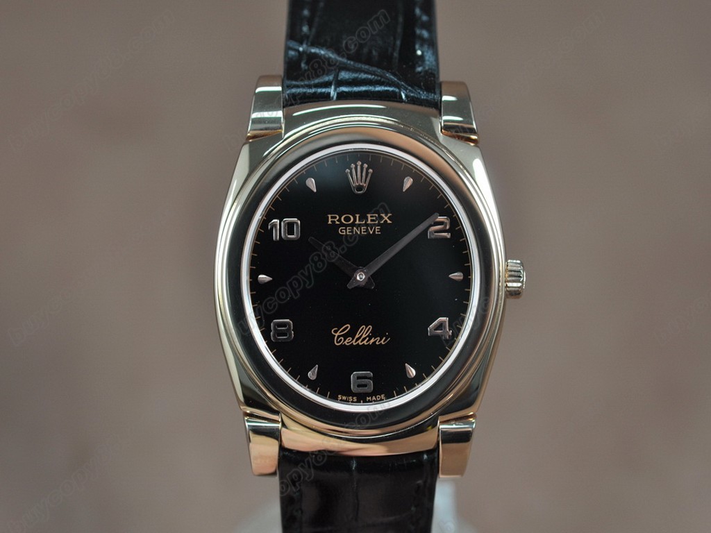 勞力士【男女兼用】Cellini 36mm RG/LE Pearl blue dial Ronda 762 石英機芯搭載9