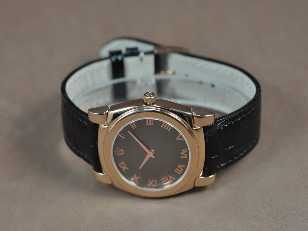 勞力士【男女兼用】Cellini 36mm RG/LE Pearl blue dial Ronda 762 石英機芯搭載8