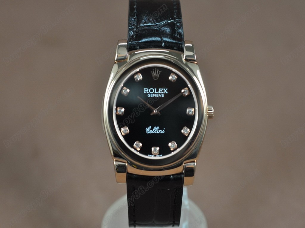 勞力士【男女兼用】 Cellini 36mm RG/LE Pearl blue dial Ronda 762 石英機芯搭載10