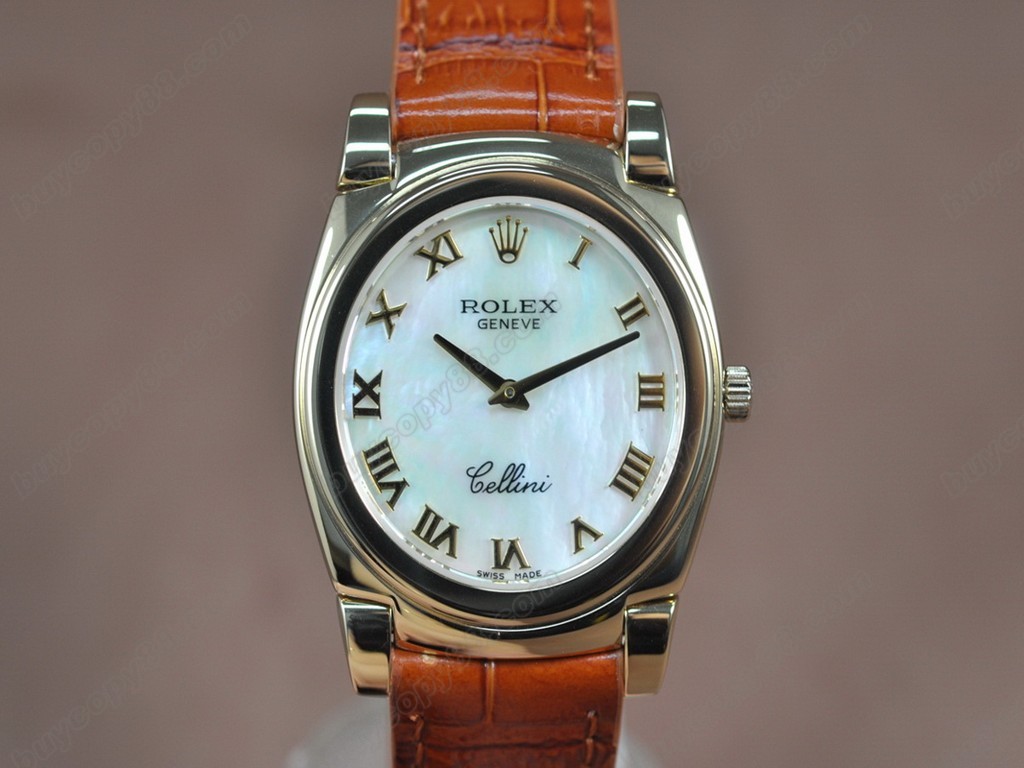 勞力士【男女兼用】 Cellini 36mm YG/LE Silver dial Ronda 762 石英機芯搭載9