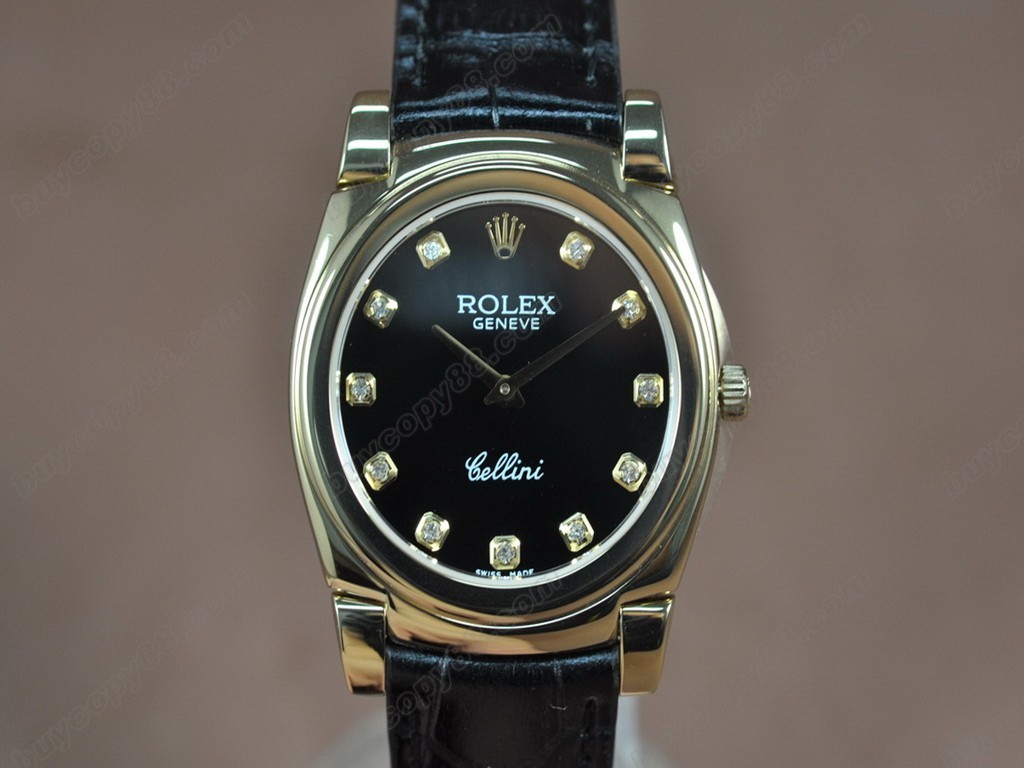 勞力士【男女兼用】 Cellini 36mm YG/LE Pearl blue dial Ronda 762 石英機芯搭載4
