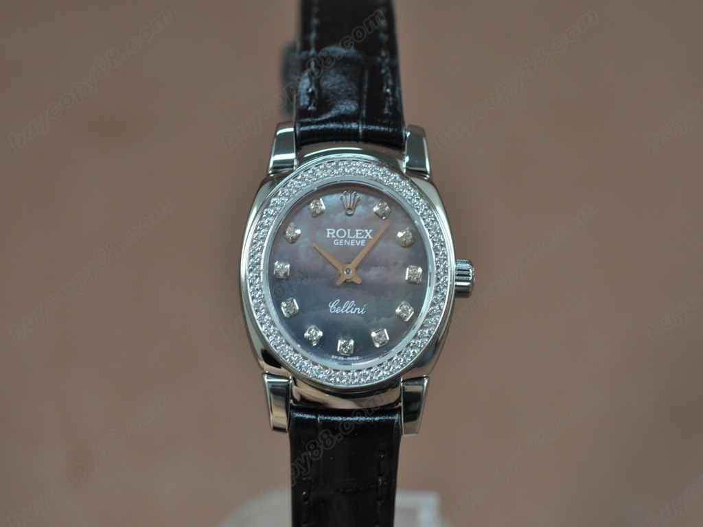 勞力士【女性用】Cellini 26mm SS/LE Diam Bel Ronda 762石英機芯搭載6