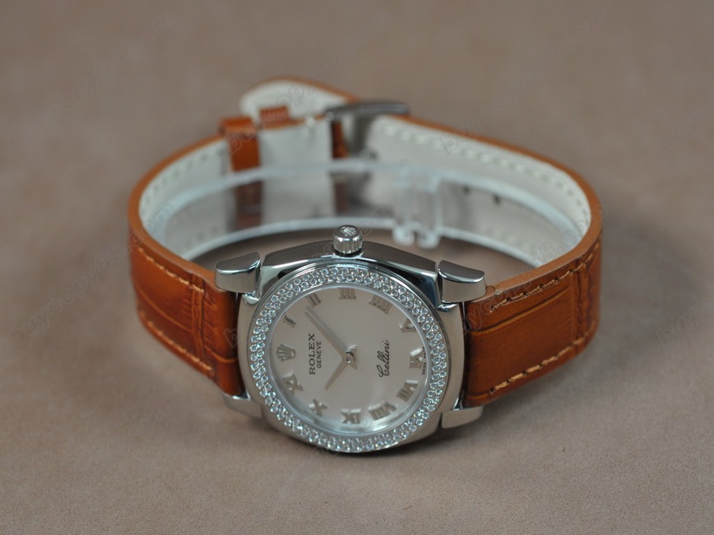 勞力士【女性用】Cellini 32mm SS/LE Diam Bel White dial Ronda 762 石英機芯搭載4