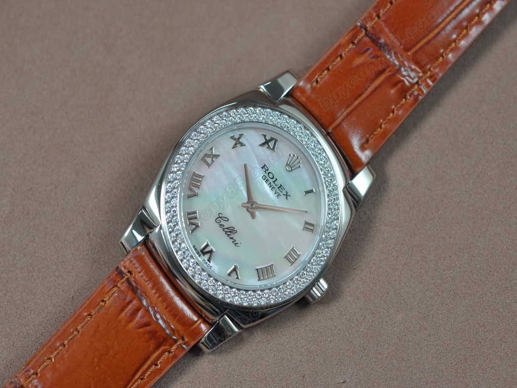 勞力士【女性用】 Cellini 32mm SS/LE Diam Bel White dial Ronda 762 石英機芯搭載4