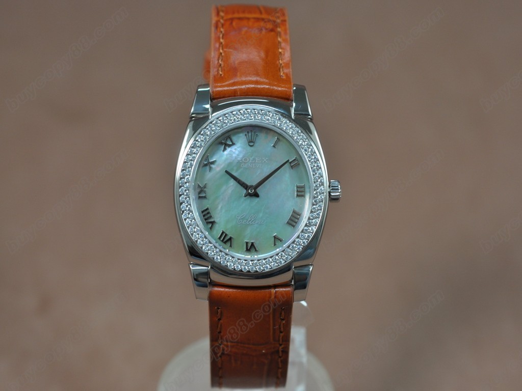 勞力士【女性用】 Cellini 32mm SS/LE Diam Bel White dial Ronda 762 石英機芯搭載7