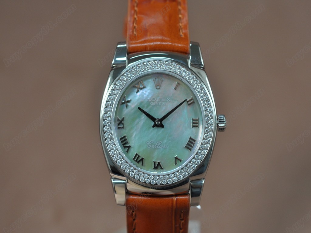 勞力士【女性用】 Cellini 32mm SS/LE Diam Bel White dial Ronda 762 石英機芯搭載6
