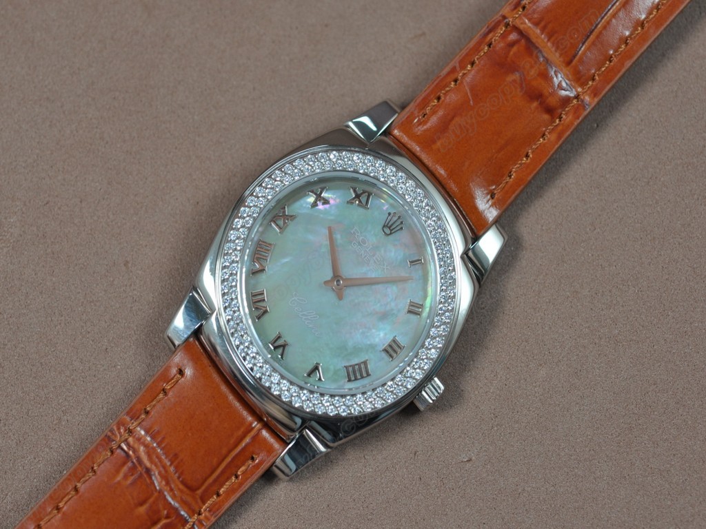 勞力士【女性用】 Cellini 32mm SS/LE Diam Bel White dial Ronda 762 石英機芯搭載4
